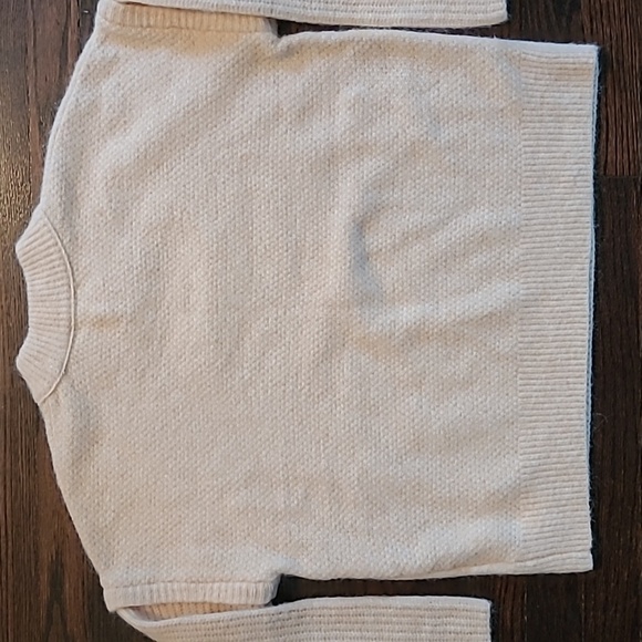 Madewell Havener Crewneck Cable Knit Oversized Boxy  Sweater Cream Wool Alpaca S - Picture 7 of 15
